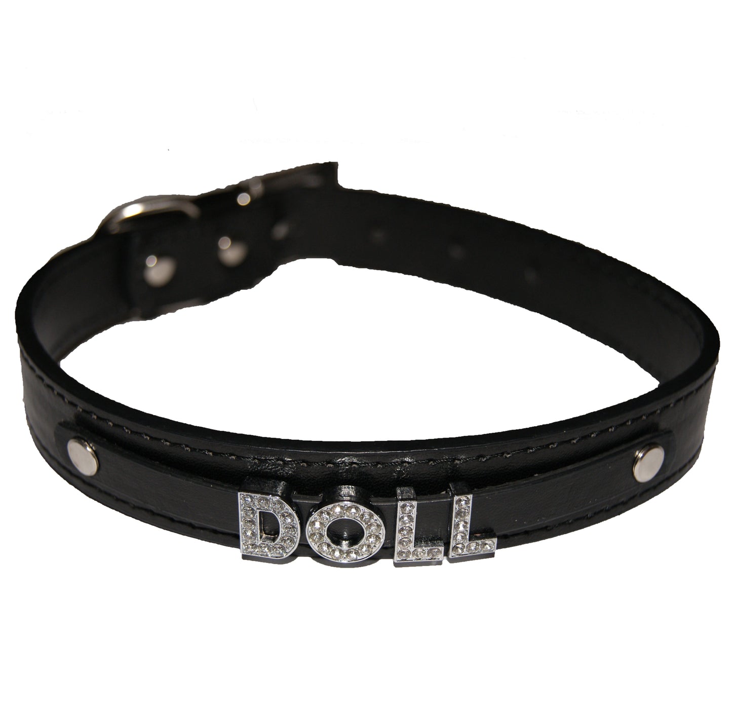 DOLL Fetish Collar Bimbo Sex Slave Black, Red, Pink, Blue & White