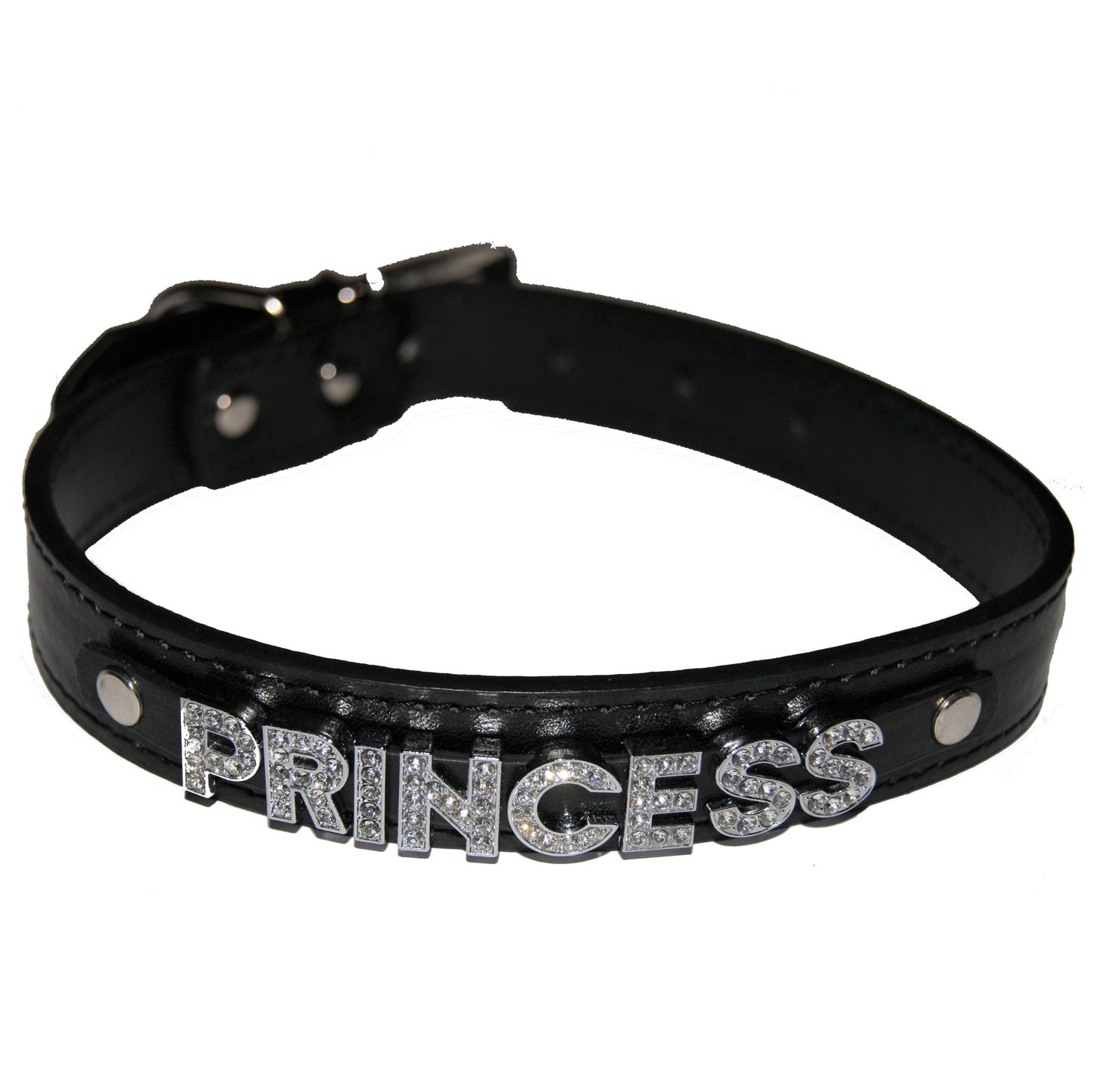 PRINCESS Fetish Collar Sub Babygirl Black, Red, Pink, Blue & White