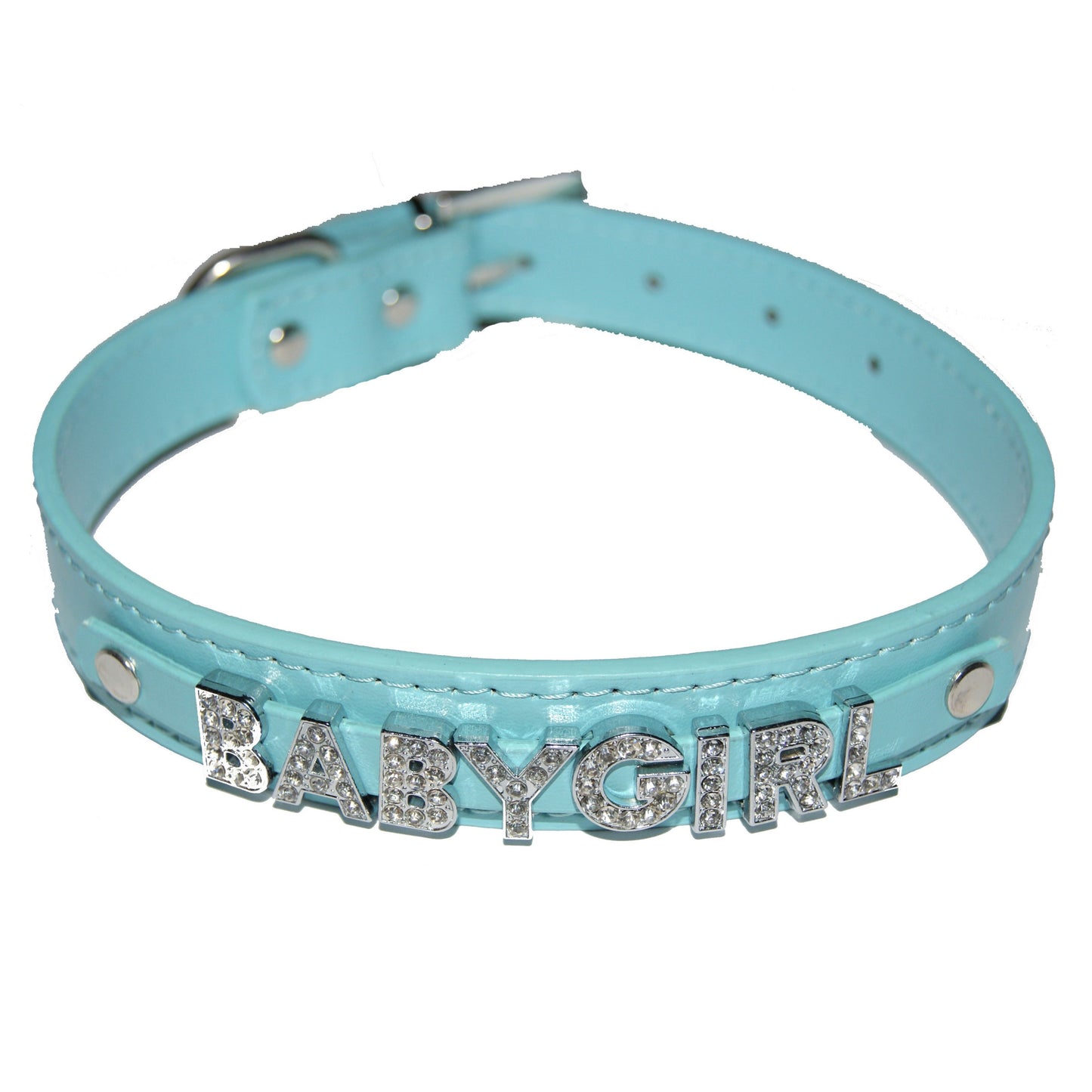 BABYGIRL Fetish Collar Sub Princess Black, Red, Pink, Blue & White