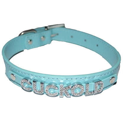 CUCKOLD Fetish Collar Sissy Sub  Black, Red, Pink, Blue & White