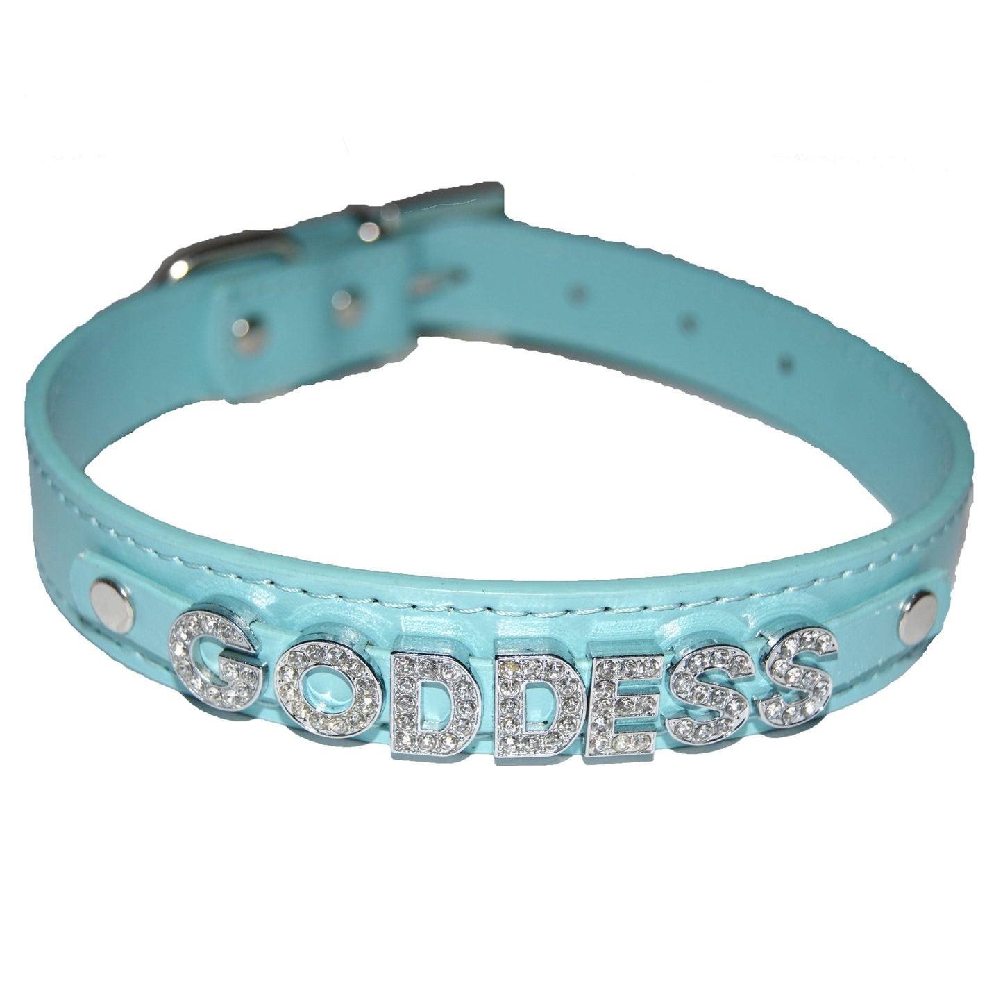 GODDESS Fetish Collar Mean Girl Femdom Black, Red, Pink, Blue & White