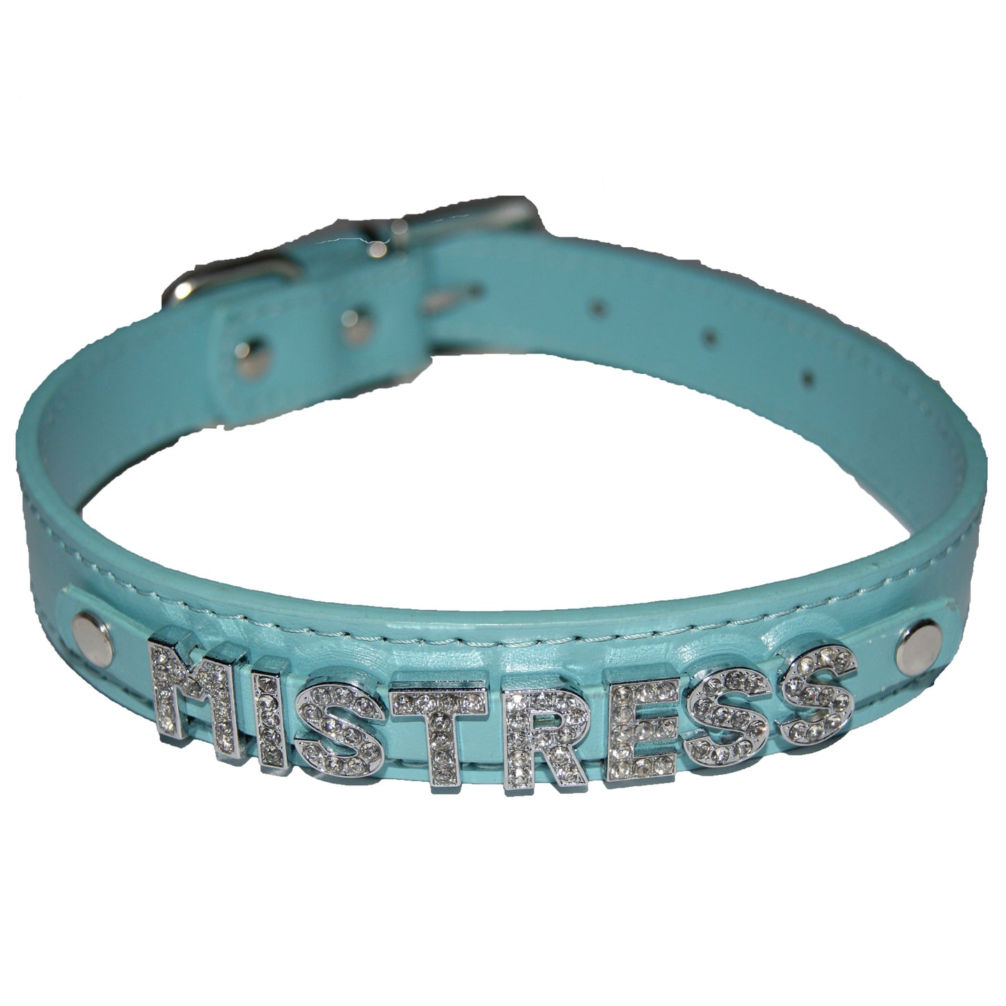 MISTRESS Collar Mean Girl Femdom Domme Black, Red, Pink, Blue & White