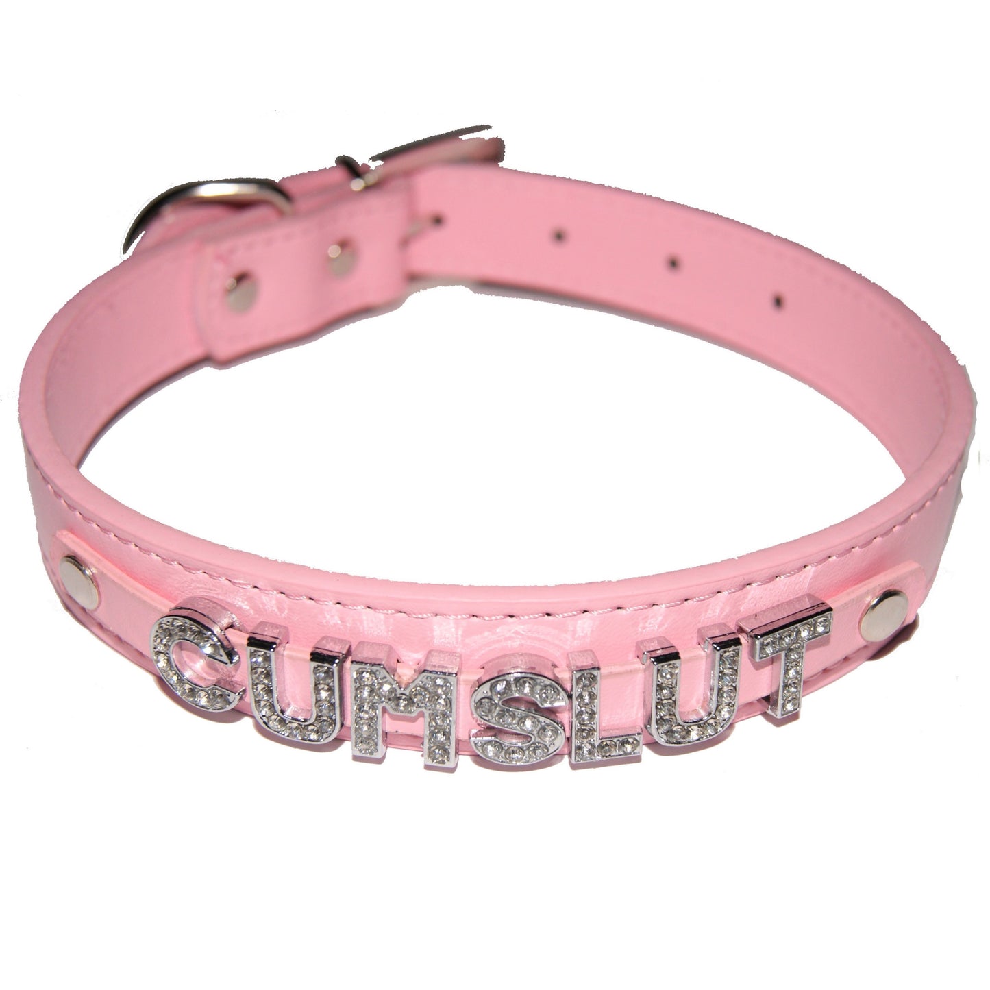 CUMSLUT Fetish Collar Slut Sub Princess Black, Red, Pink, Blue & White