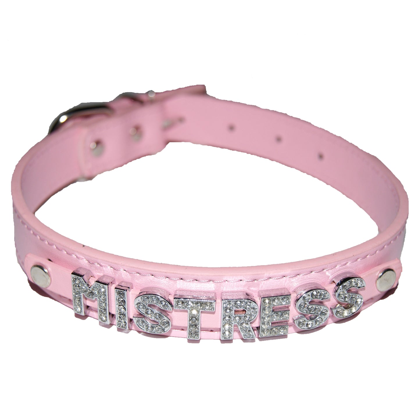 MISTRESS Collar Mean Girl Femdom Domme Black, Red, Pink, Blue & White