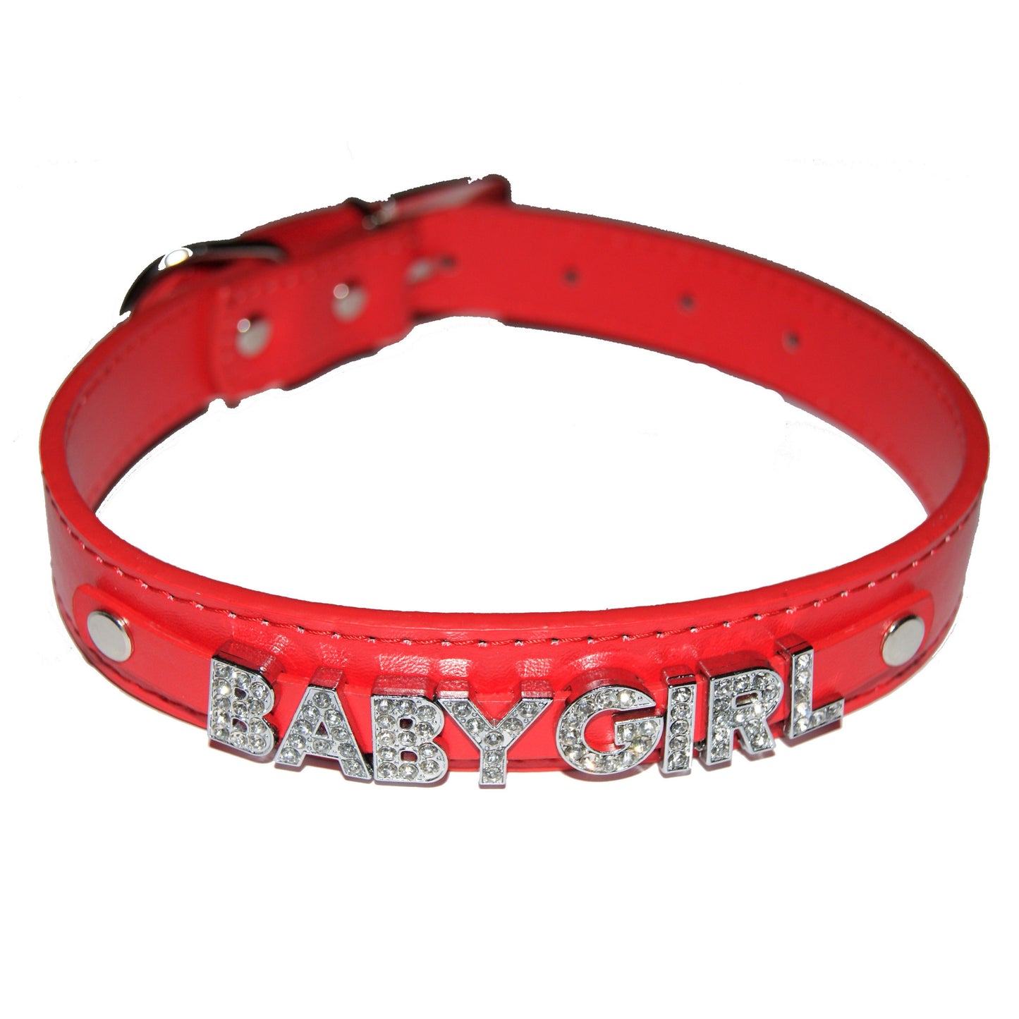 BABYGIRL Fetish Collar Sub Princess Black, Red, Pink, Blue & White