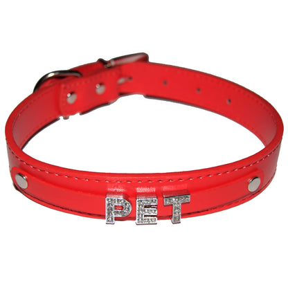 PET Collar Sub Submissive Kitten Black, Red, Pink, Blue & White