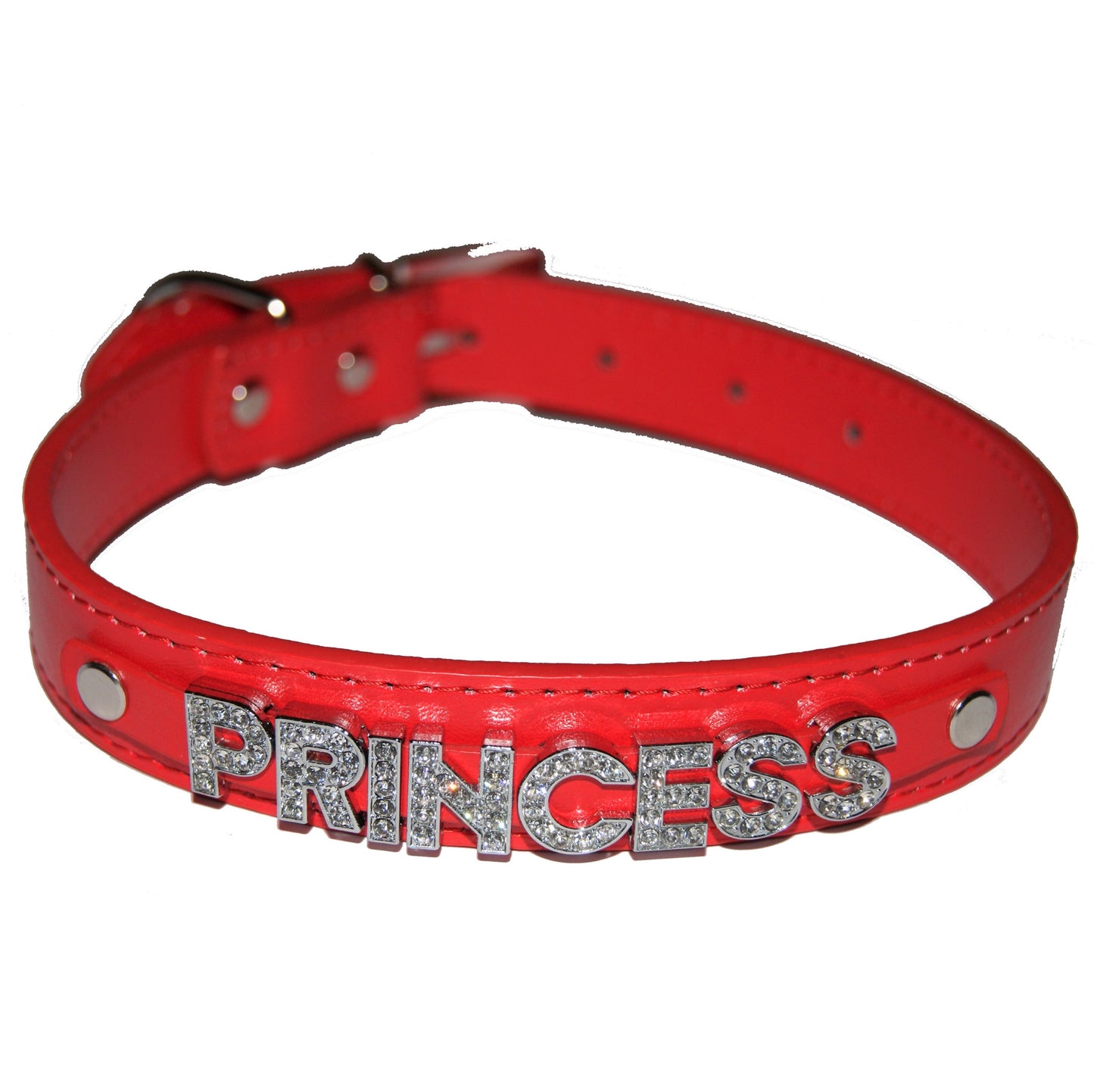 PRINCESS Fetish Collar Sub Babygirl Black, Red, Pink, Blue & White