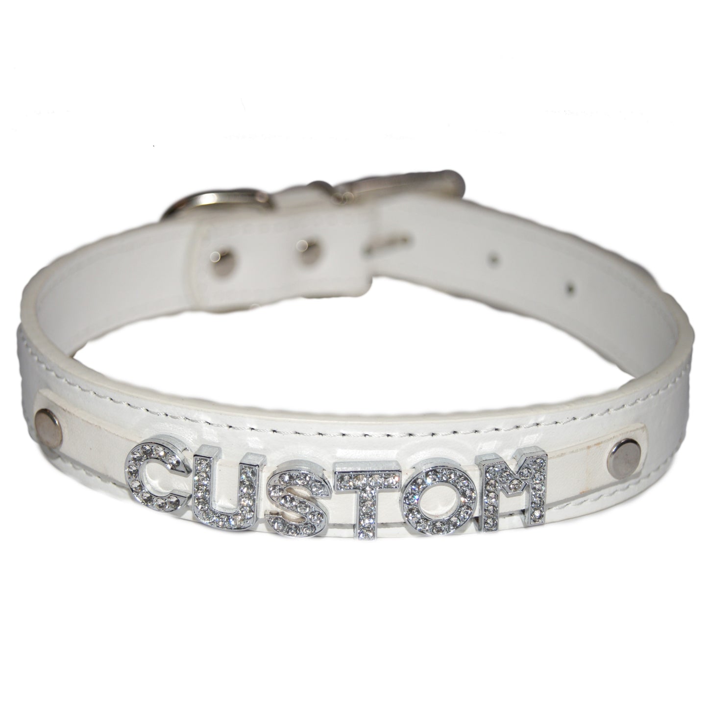 CUSTOM Fetish Personalised Bespoke Collar Black Red Pink Blue White