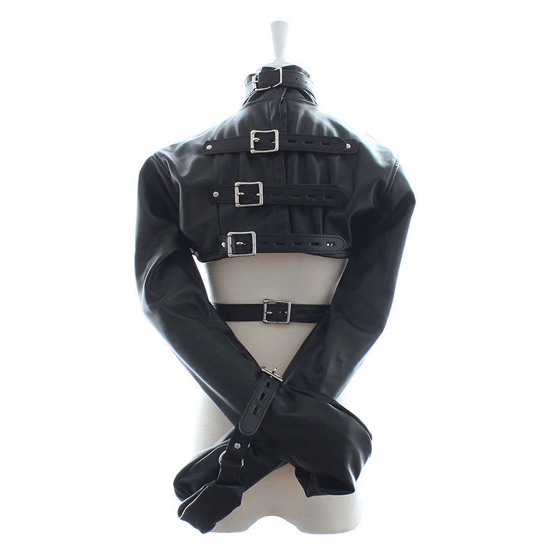 Black Unisex Strait / Straight Jacket Bondage Restraint