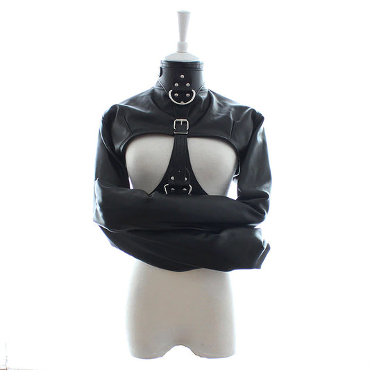 Black Unisex Strait / Straight Jacket Bondage Restraint