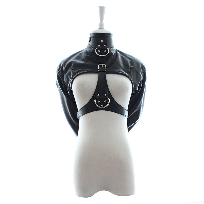 Black Unisex Strait / Straight Jacket Bondage Restraint