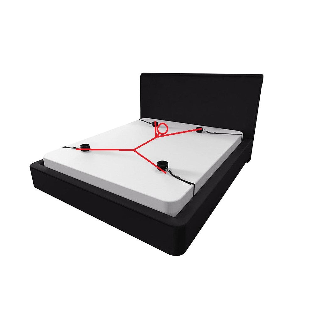 Under Mattress Bed Restraint System Bondage Kit For Ankles and Wrists