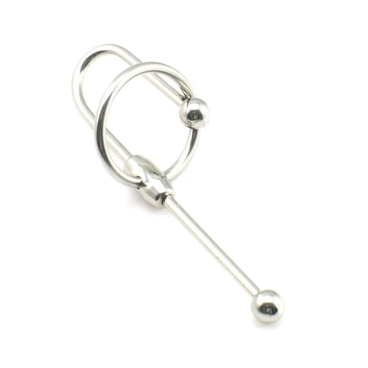 Urethral Catheter Sound Penis Plug / Glans Ring with 25mm & 30mm Rings