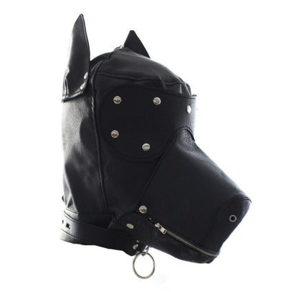 Dog Gimp Gag Muzzle Mask and Puppy Gloves Mitts Kit