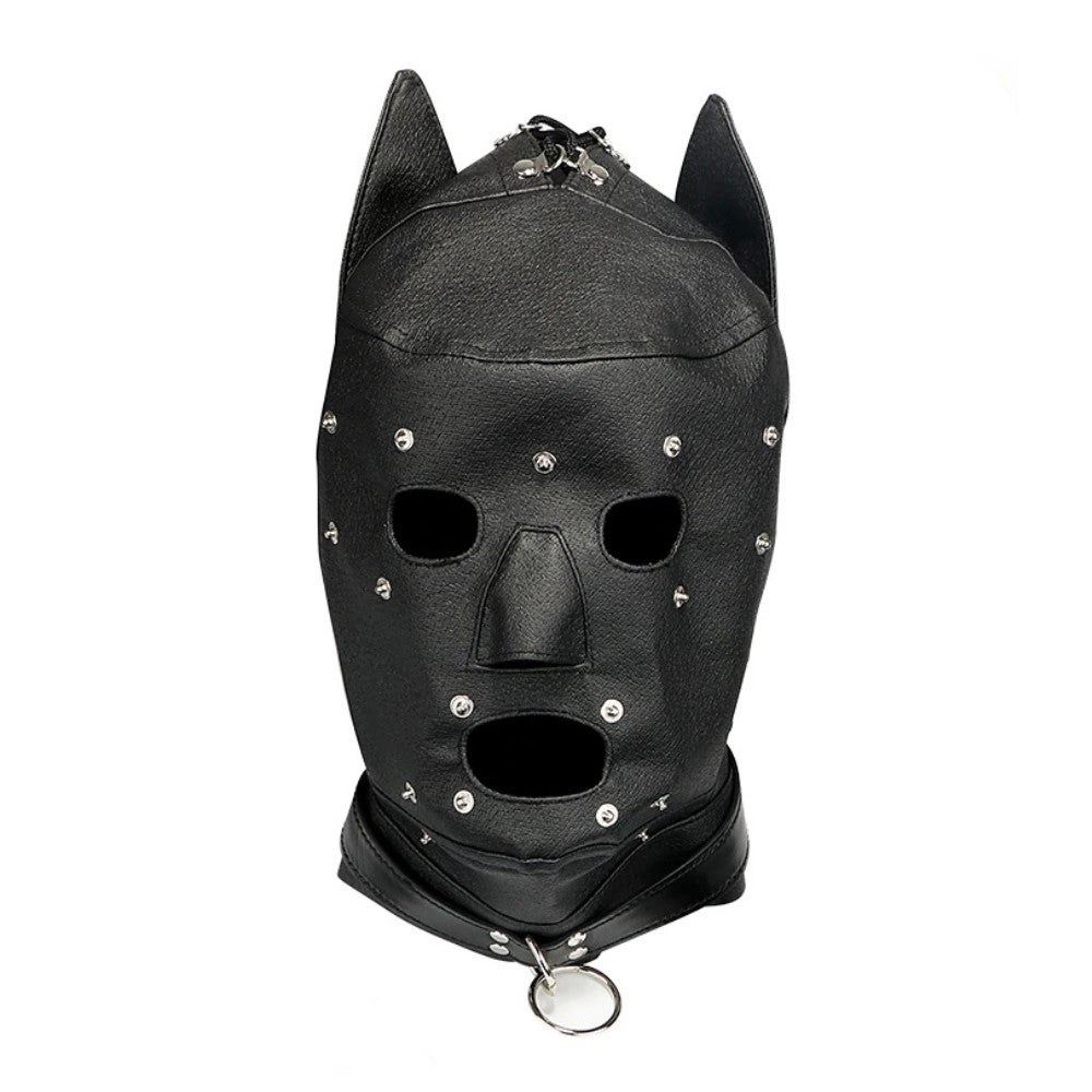 Dog Gimp Gag Muzzle Mask and Puppy Gloves Mitts Kit