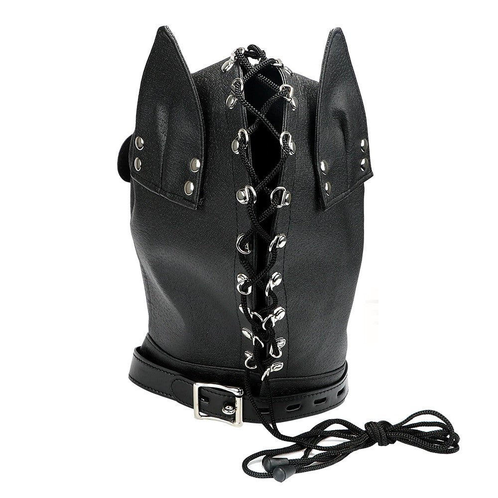 Dog Gimp Gag Muzzle Mask and Puppy Gloves Mitts Kit