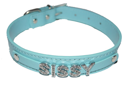 SISSY Fetish Collar Cuckold Slut Sub Blue